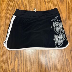 Athleta Black Skort with White Accents